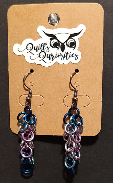 Bi-gender Male-Leaning PrideMaille Earrings