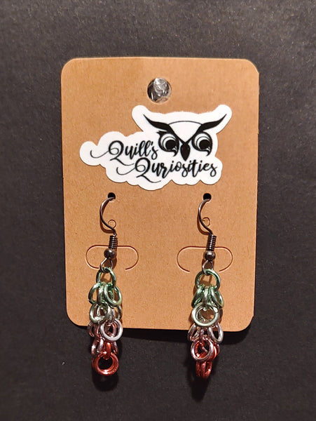 Abrosexual PrideMaille Earrings- Short