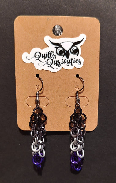 Asexual PrideMaille Earrings