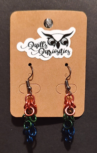 Polysexual PrideMaille Earrings